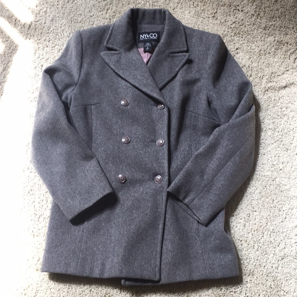 New York Co. 100% Wool Coat， Size 4